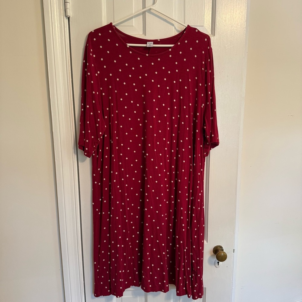 Red Polka Dot Swing Dress